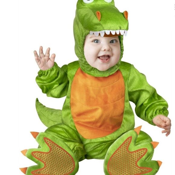 Baby Infant Baby T-Rex Dress-Up Halloween Costume Size 0-6M - Picture 3 of 7